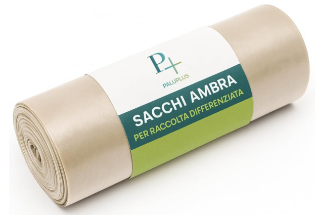 VIRSUS 10 SACCHI TRASPARENTI PER SPAZZATURA RESISTENTI ROTOLI AMBRA 90X120 120 LITRI 1 ROTOLO